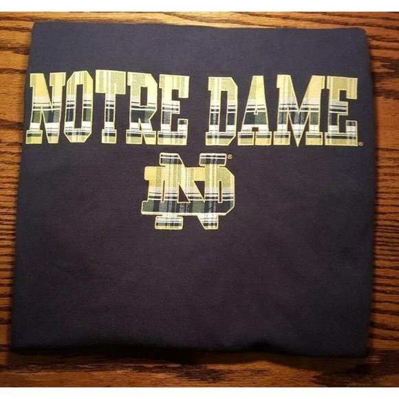 Notre Dame Fighting Irish Men's Navy Blue Tee T-Shirt M Footlocker Team Edition - Picture 2 of 10